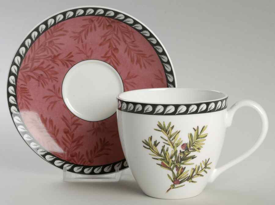Etchings English Yew Flat Cup & Saucer Set by Lenox-1