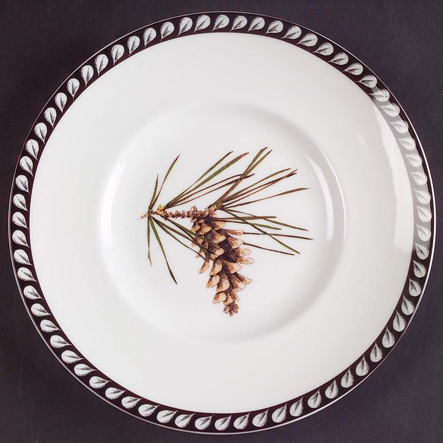 Etchings Pine Bough Salad/Dessert Plate by Lenox-1