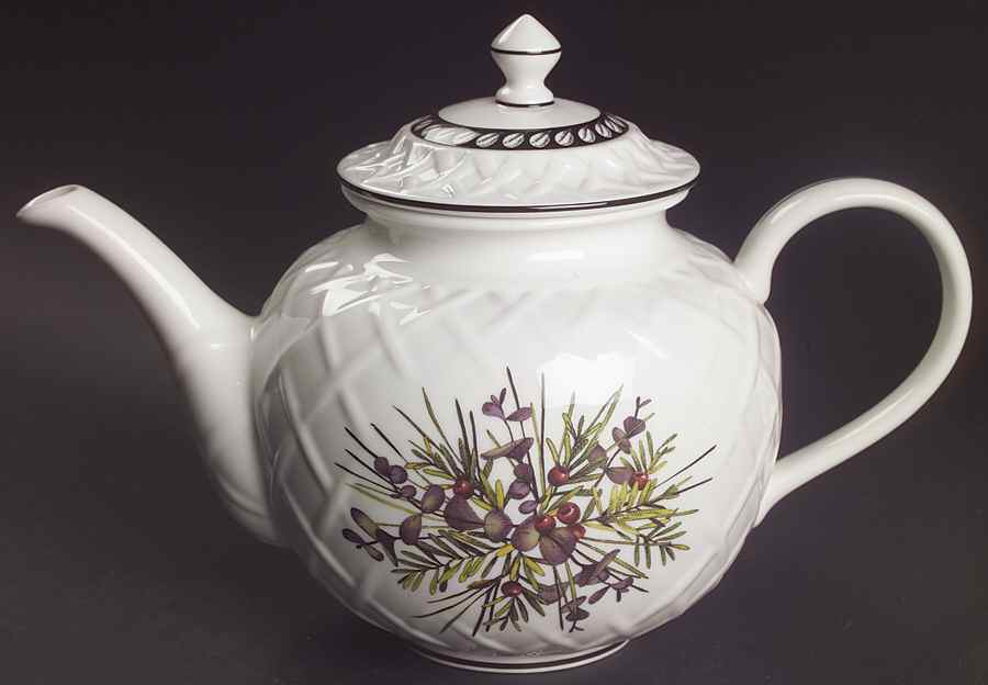 Etchings Accessories Carved Teapot & Lid by Lenox-1