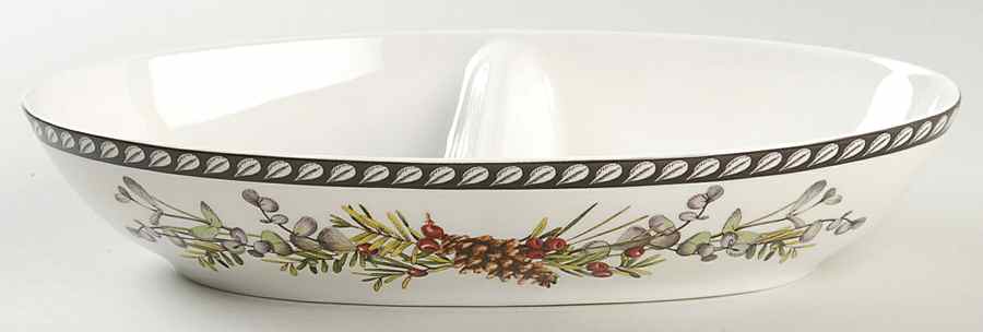 Etchings Accessories 11" Oval Divided Vegetable Bowl by Lenox-1