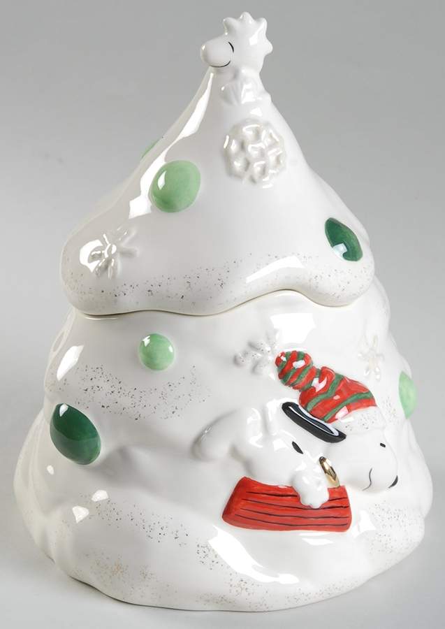 Snoopy's Christmas Candy Jar & Lid by Lenox-1