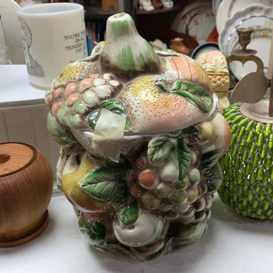 Fruits of Italy Cookie Jar & Lid by Lefton-1
