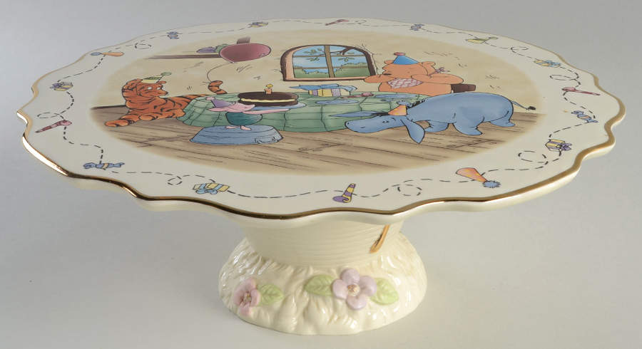 Classic Pooh 12" Diameter Pedestal Cake Stand by Lenox-1