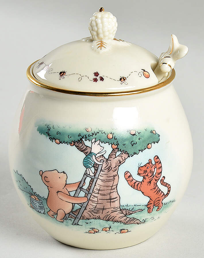 Classic Pooh Jam/Jelly & Lid W/Spoon by Lenox-1