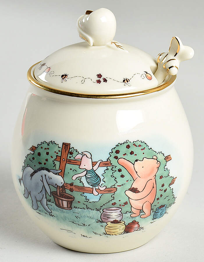 Classic Pooh Jam/Jelly & Lid W/Spoon by Lenox-1