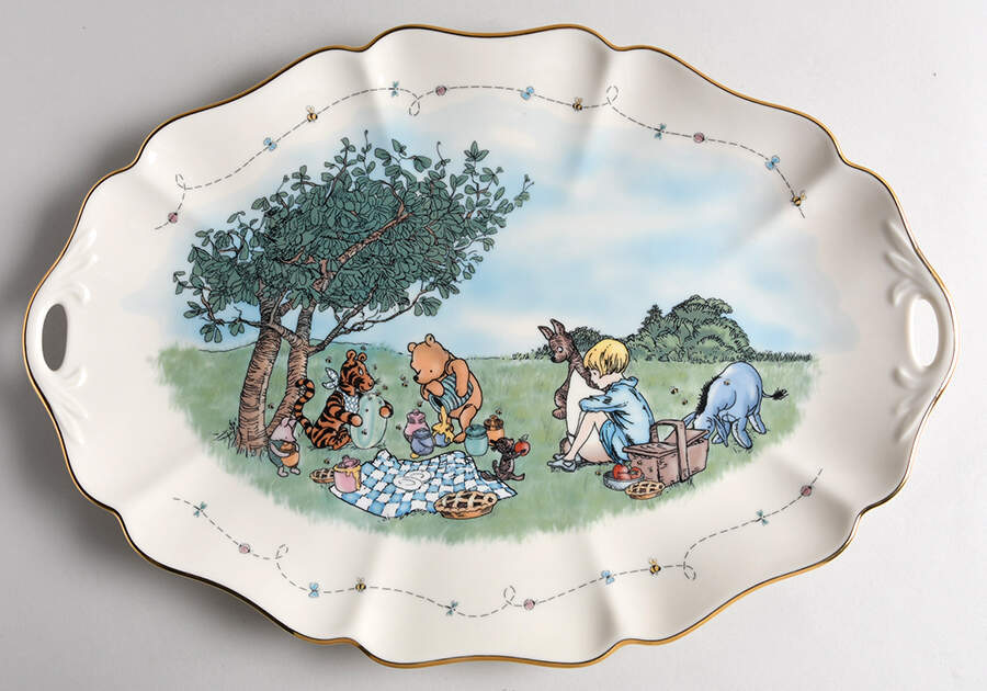 Classic Pooh 16" Oval Serving Platter by Lenox-1