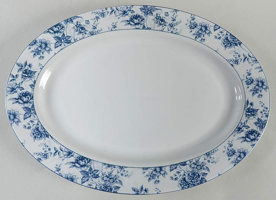 Chesam Chintz 14" Oval Serving Platter by Lynn's China-1