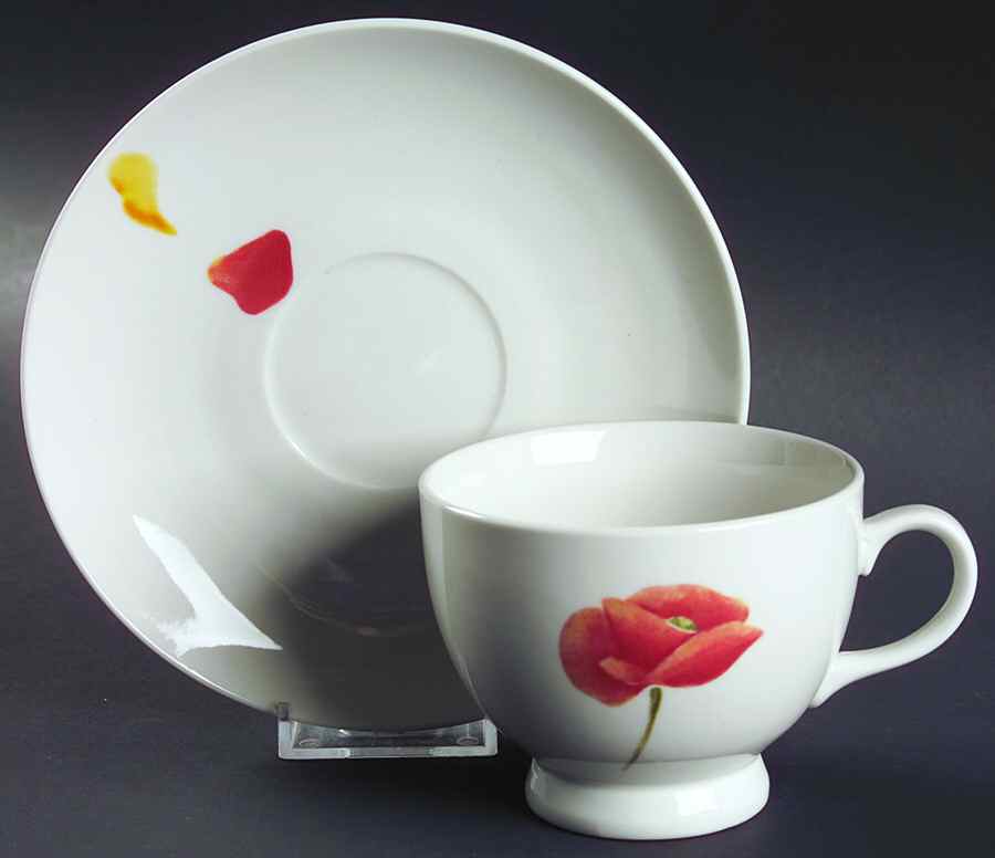 Ambroise Footed Cup & Saucer Set by Lynn's China-1
