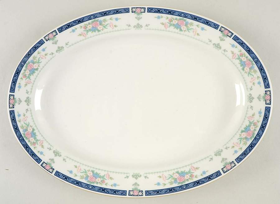 Dulcina 14" Oval Serving Platter by Lynn's China-1