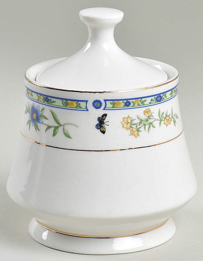 Woodland Butterfly Sugar Bowl & Lid by Lynn's China-1