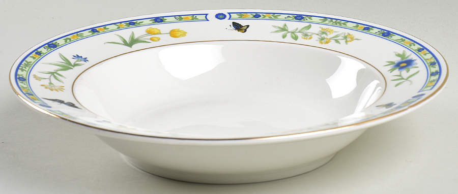 Woodland Butterfly Rim Soup Bowl by Lynn's China-1