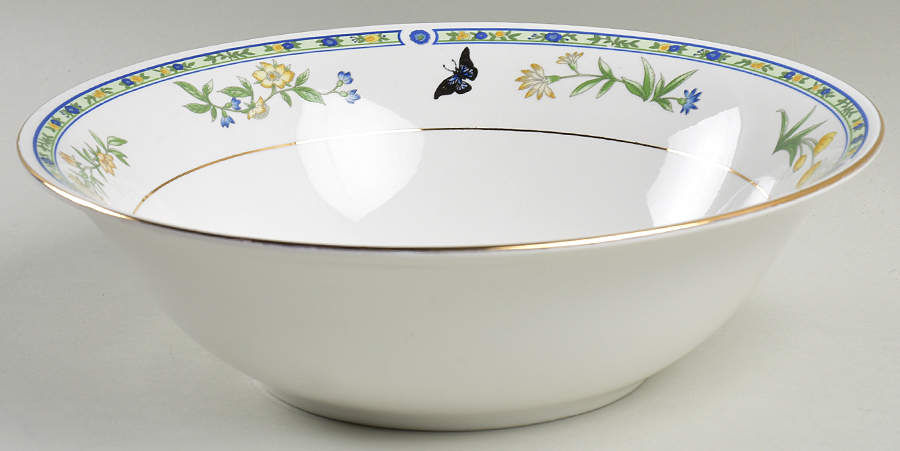 Woodland Butterfly 9" Round Vegetable Bowl by Lynn's China-1