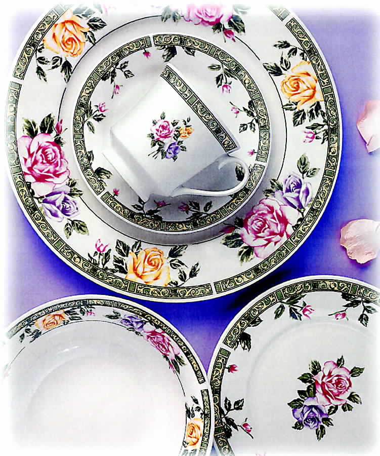 Rose Potpourri Dinner Plate by Lynn's China-1