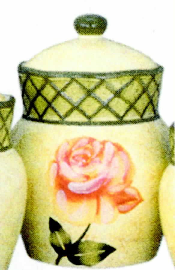 Emma's Garden Large Canister & Lid by Lynn's China-1