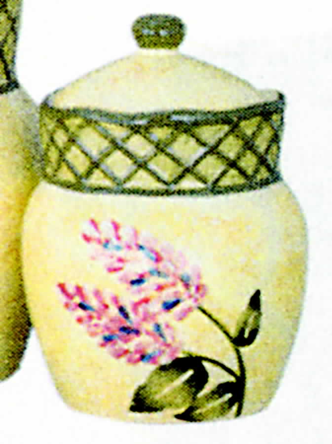 Emma's Garden Small Canister & Lid by Lynn's China-1
