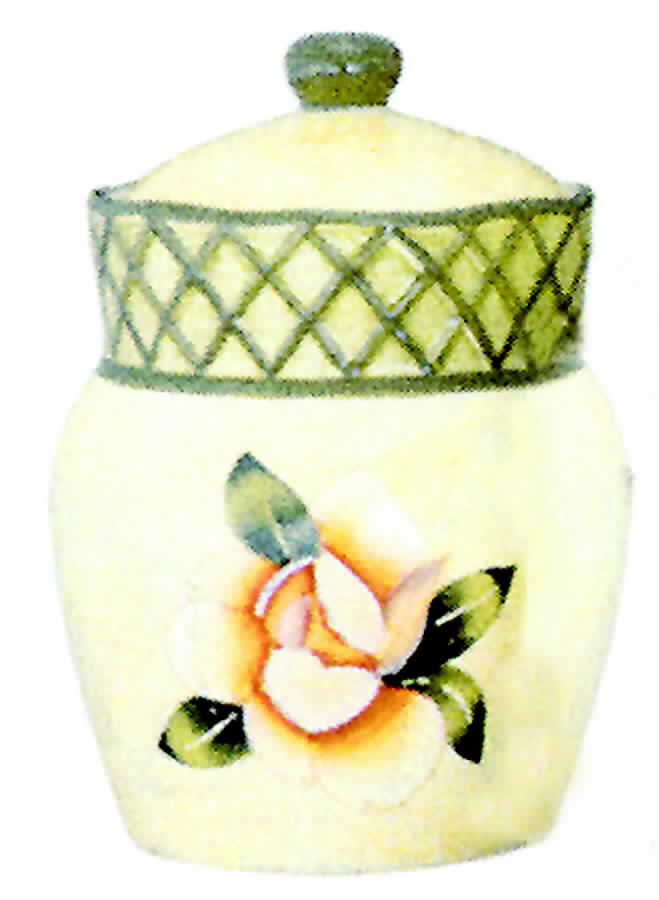Emma's Garden Extra Large Canister & Lid by Lynn's China-1