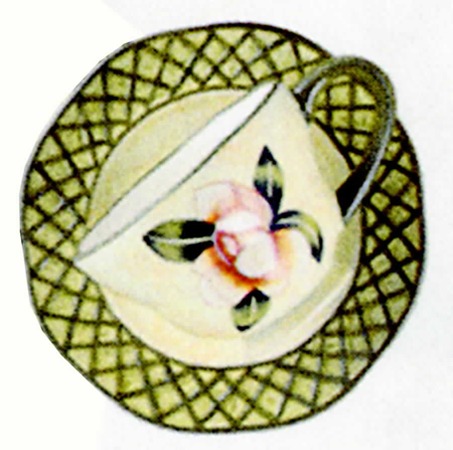 Emma's Garden Flat Cup & Saucer Set by Lynn's China-1