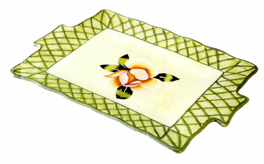 Emma's Garden 19" Rectangular Serving Platter by Lynn's China-1