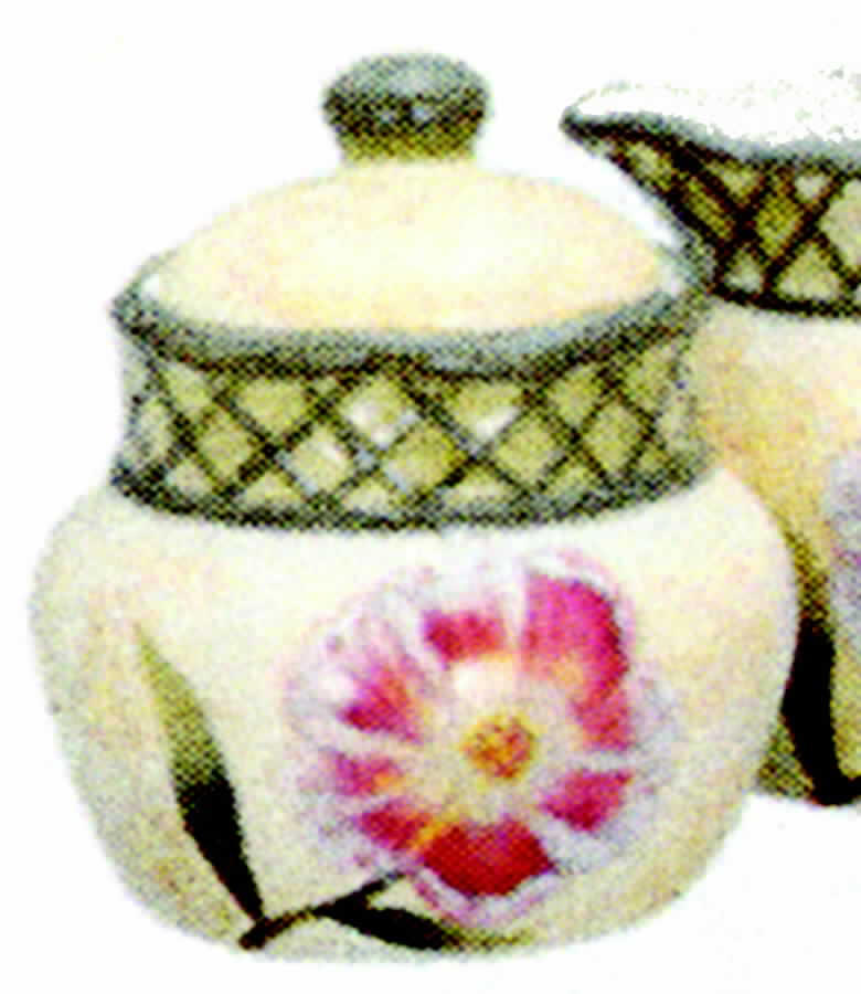 Emma's Garden Sugar Bowl & Lid by Lynn's China-1