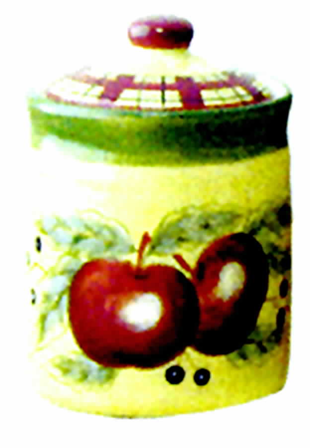 Apple Tartan Small Canister & Lid by Lynn's China-1
