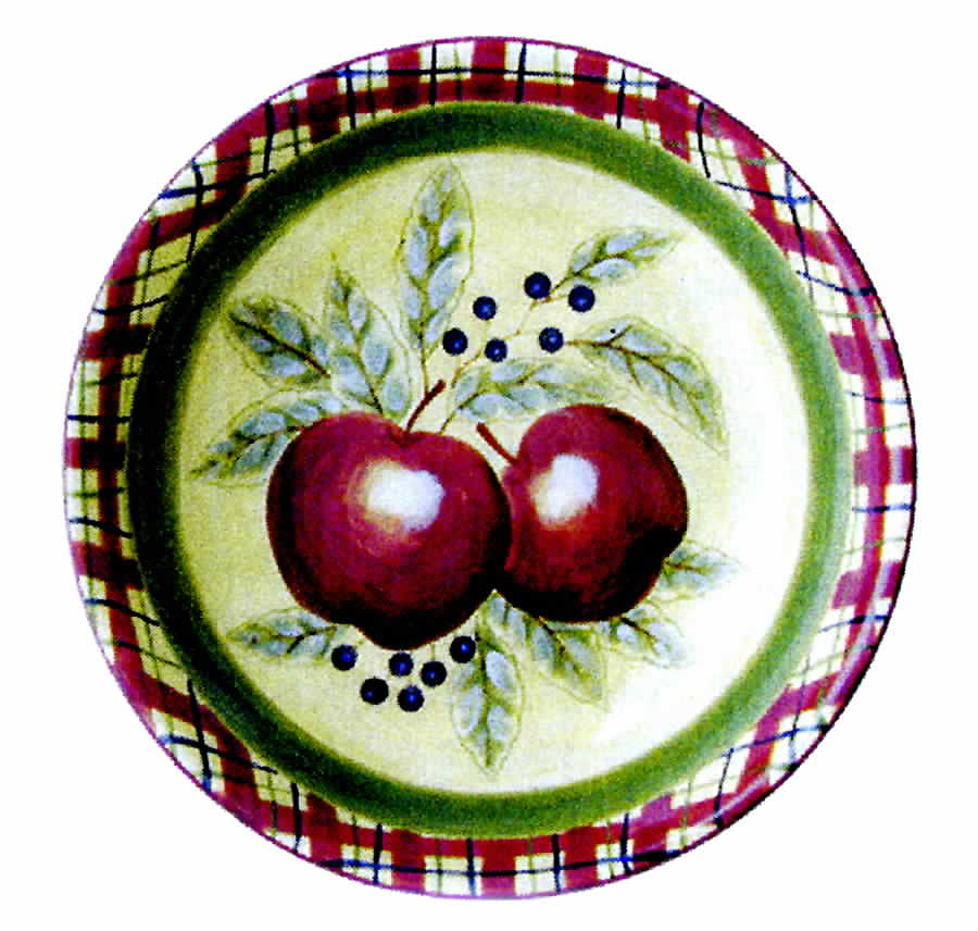 Apple Tartan 12" Pasta Serving Bowl by Lynn's China-1