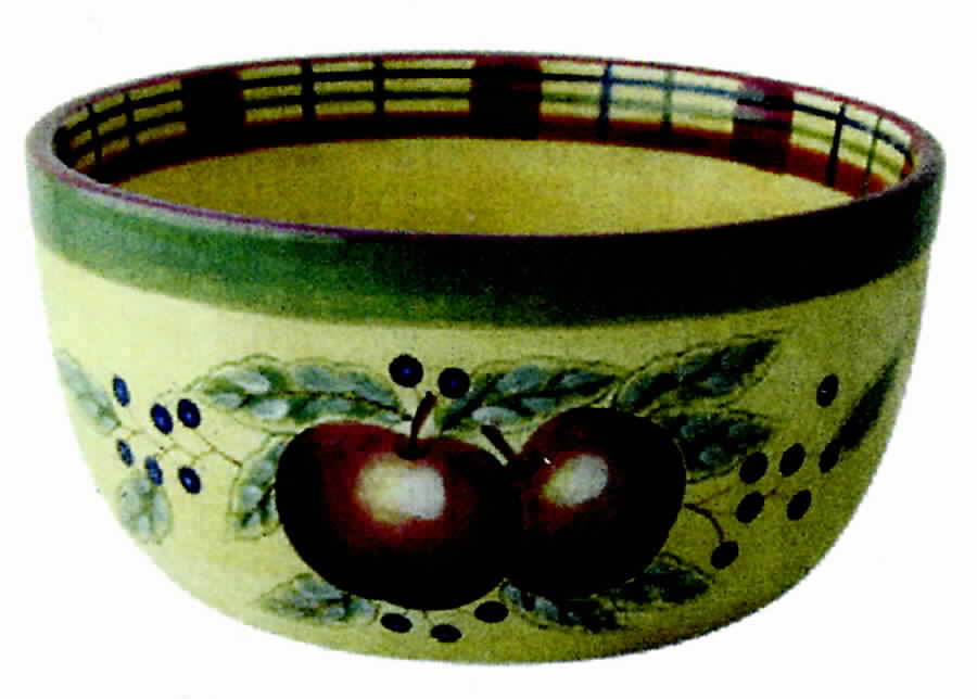 Apple Tartan 10" Round Vegetable Bowl by Lynn's China-1
