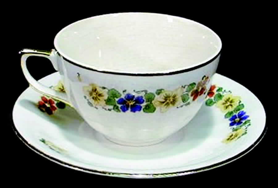 LIA62 Flat Cup & Saucer Set by Limoges-American-1