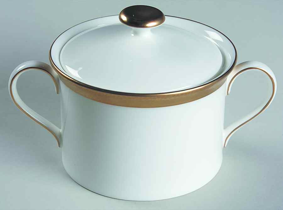 Hewitt Gold Sugar Bowl & Lid by Ralph Lauren China-1