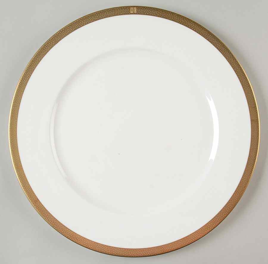 Hewitt Gold 12" Chop Plate (Round Platter) by Ralph Lauren China-1