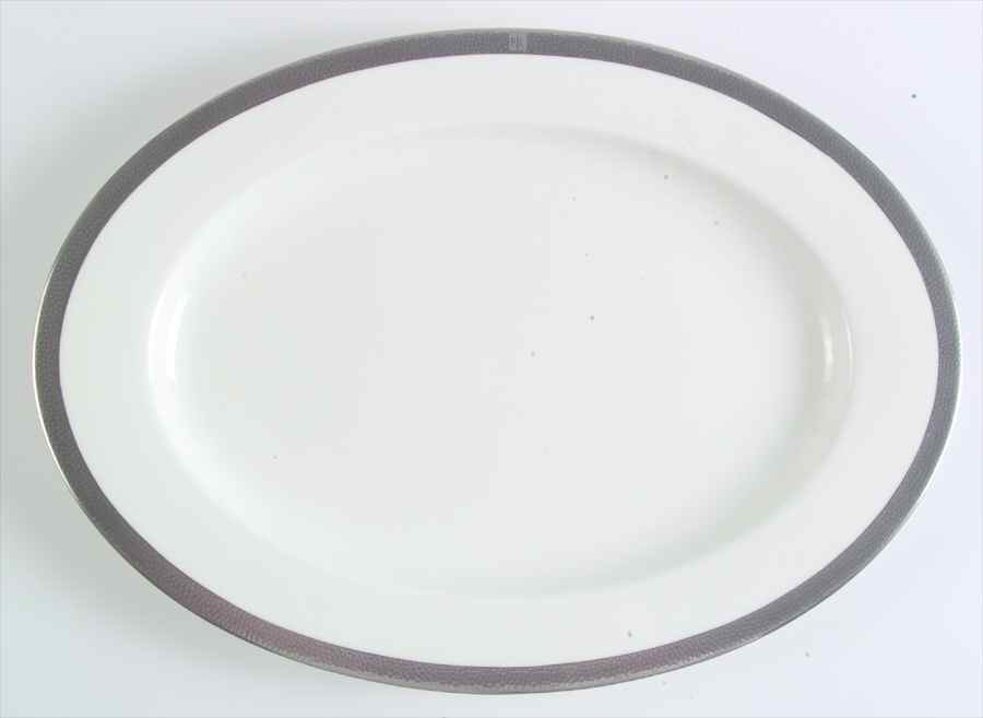 Hewitt Platinum 15" Oval Serving Platter by Ralph Lauren China-1