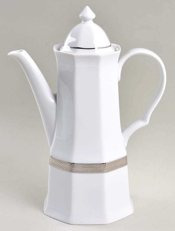 Equestrian Braid Platinum Coffee Pot & Lid by Ralph Lauren China-1
