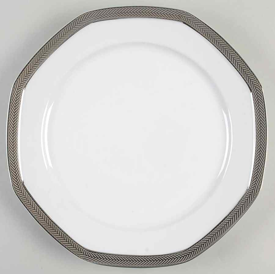 Equestrian Braid Platinum 12" Chop Plate (Round Platter) by Ralph Lauren China-1