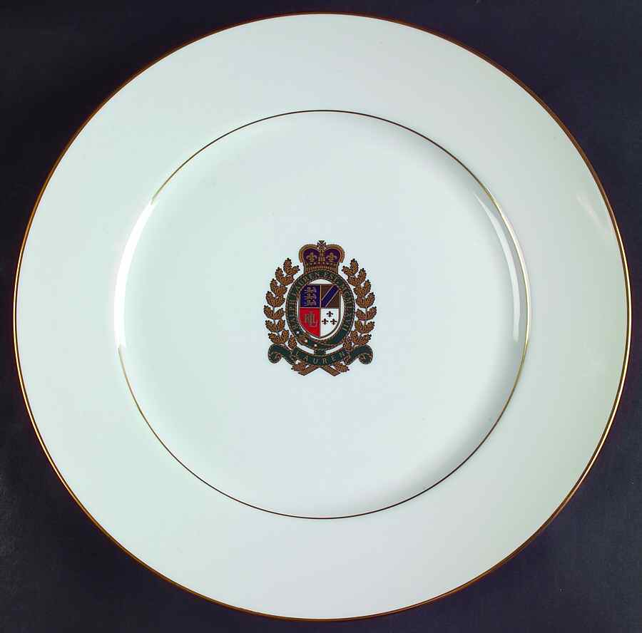 Estate Crest White 12" Chop Plate (Round Platter) by Ralph Lauren China-1