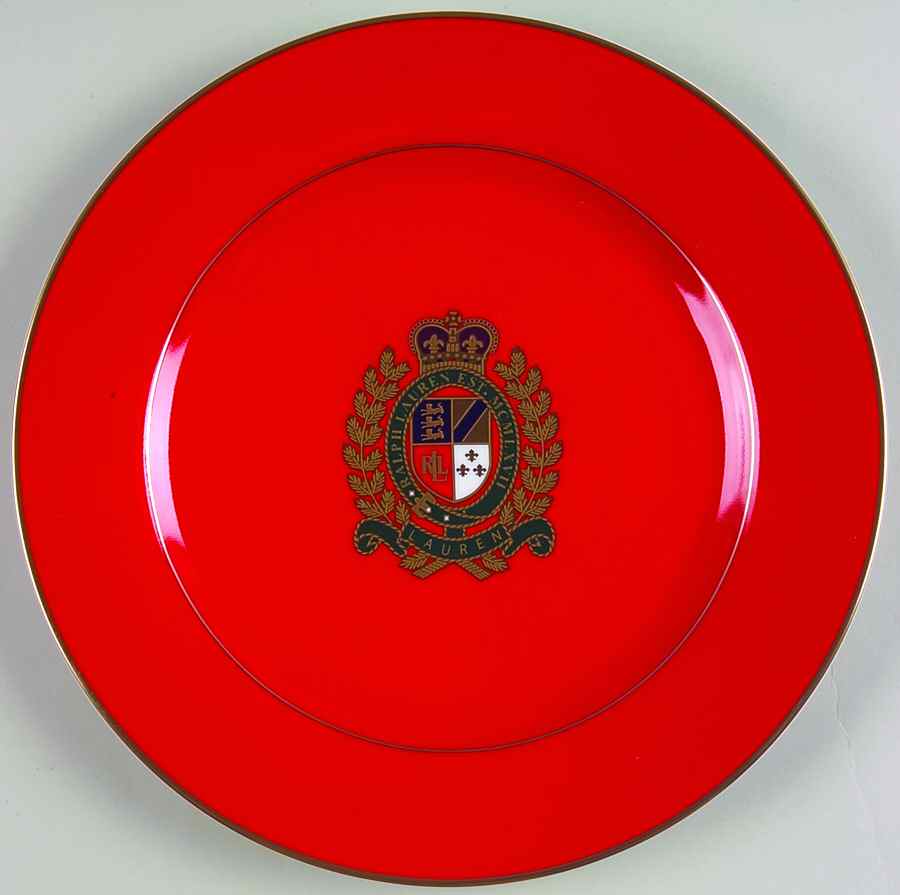 Estate Crest Red Breakfast Plate by Ralph Lauren China-1