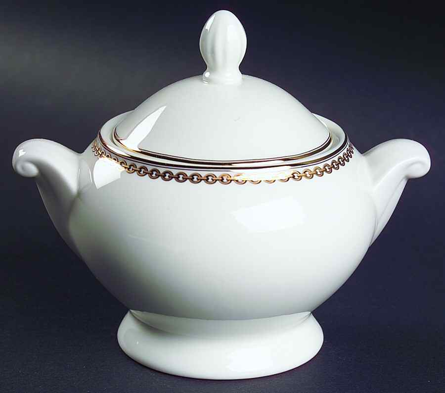 Claridge Gold Sugar Bowl & Lid by Ralph Lauren China-1