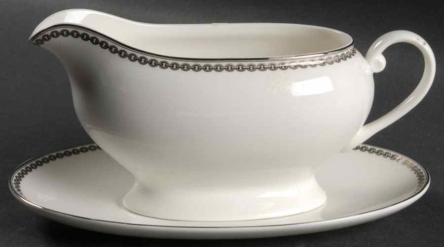 Claridge Platinum Gravy Boat & Underplate by Ralph Lauren China-1