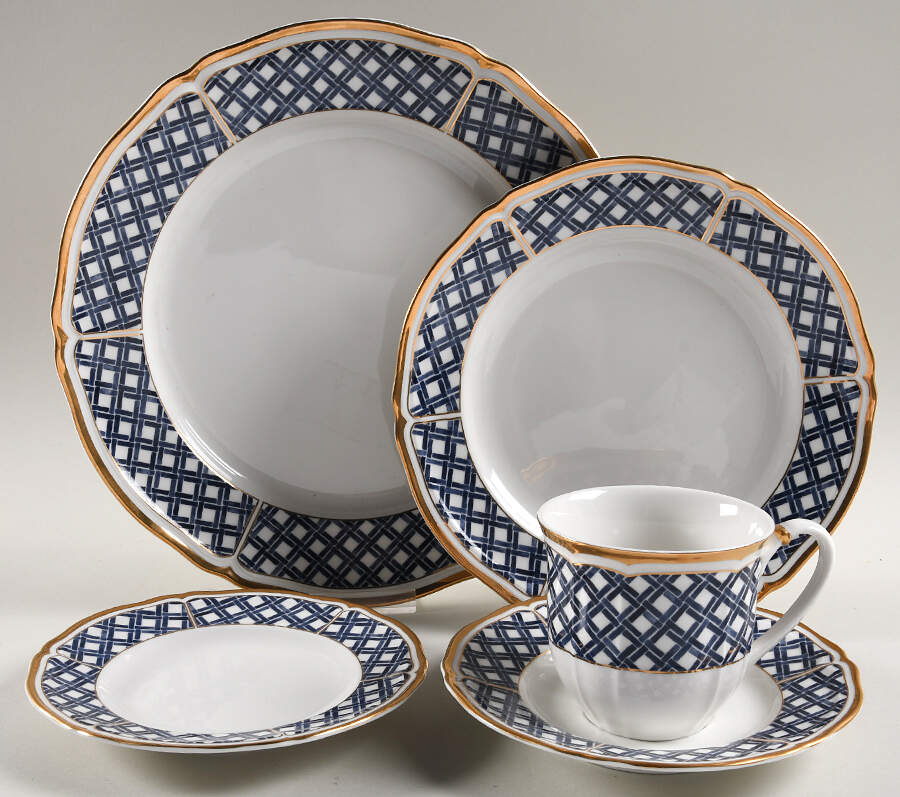 Lattice 5 Piece Place Setting by Ralph Lauren China-1
