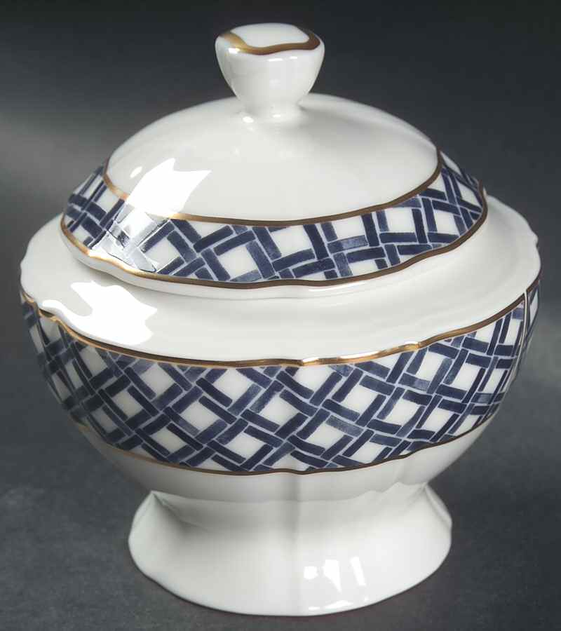 Lattice Sugar Bowl & Lid by Ralph Lauren China-1