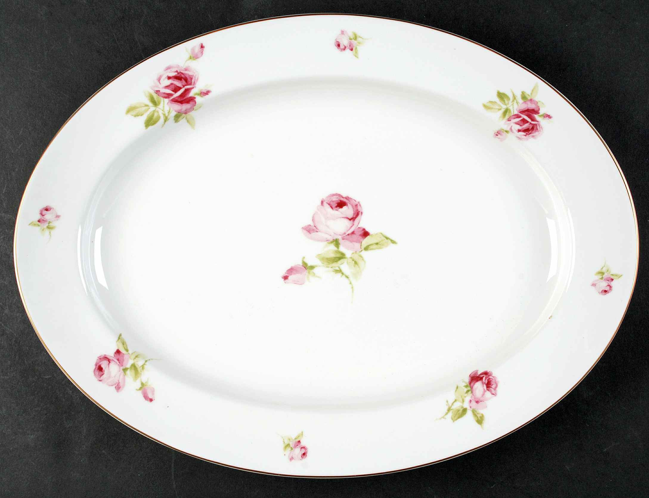 Hampton Blossom 15" Oval Serving Platter by Ralph Lauren China-1