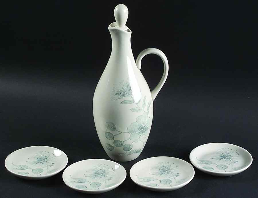 Dogwood Oil Jar/Cruet with 4 Dipping Bowls by Lenox-1