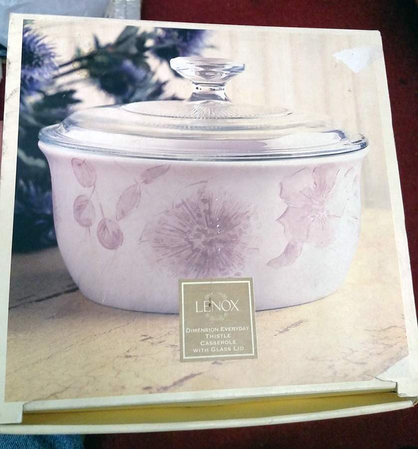Thistle 1.5 Qt Round Covered Casserole by Lenox-1