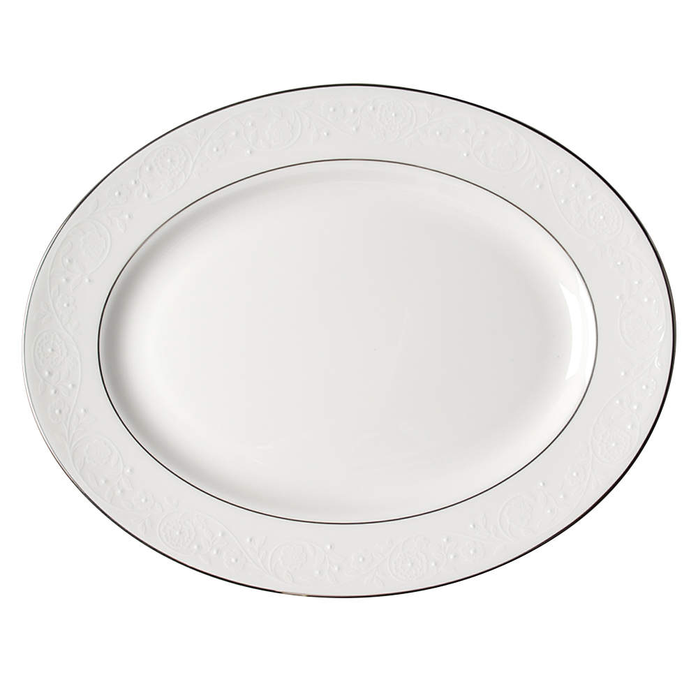 Floral Veil 13" Oval Serving Platter by Lenox-1