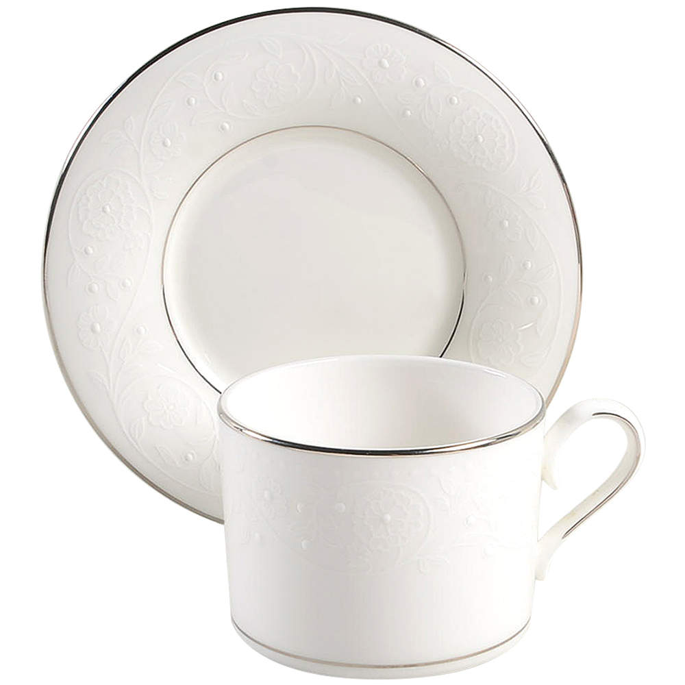 Floral Veil Flat Cup & Saucer Set by Lenox-1