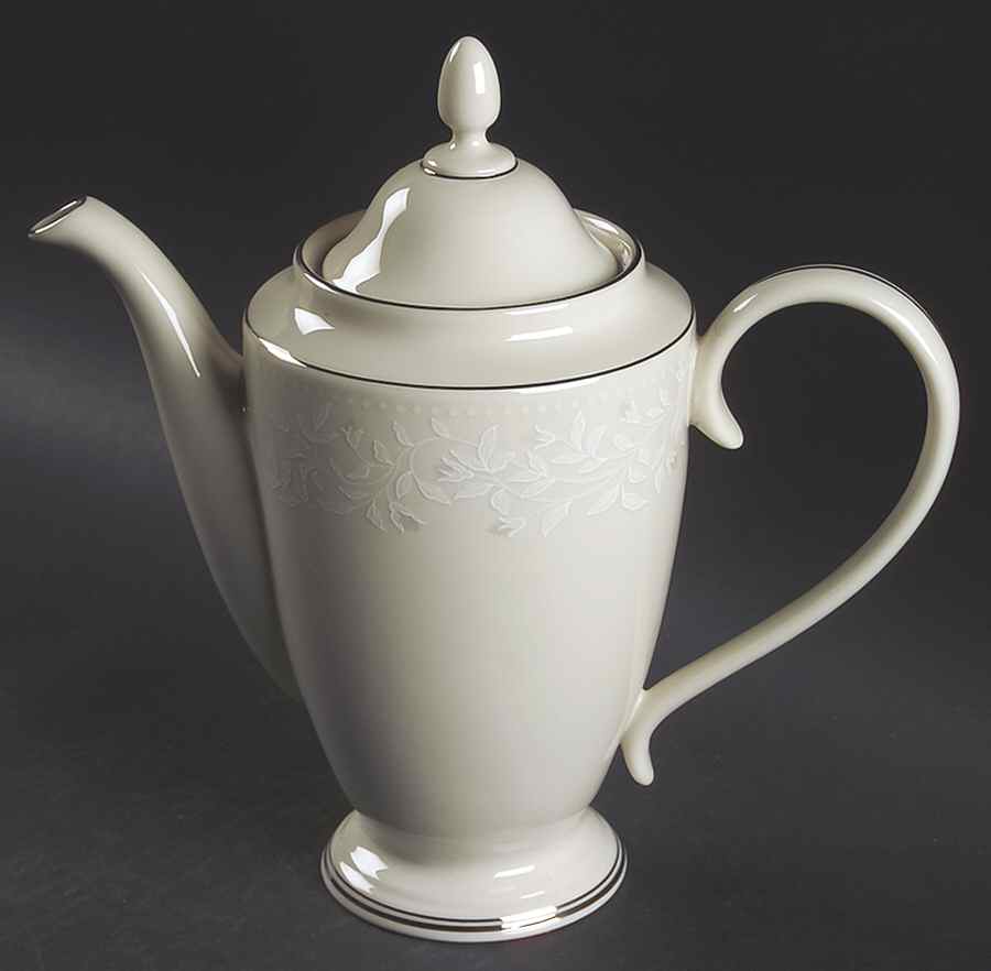 Linen Rose Coffee Pot & Lid by Lenox-1