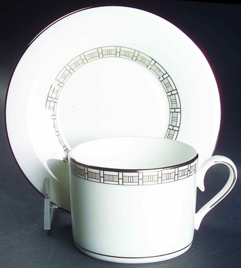 Timeless Flat Cup & Saucer Set by Lenox-1