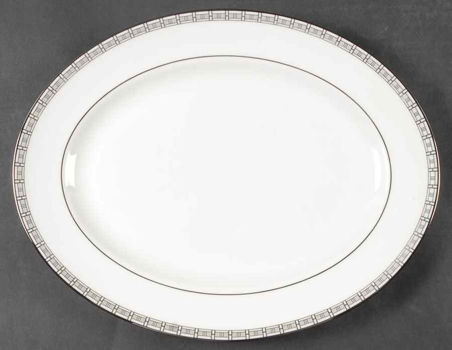 Timeless 13" Oval Serving Platter by Lenox-1