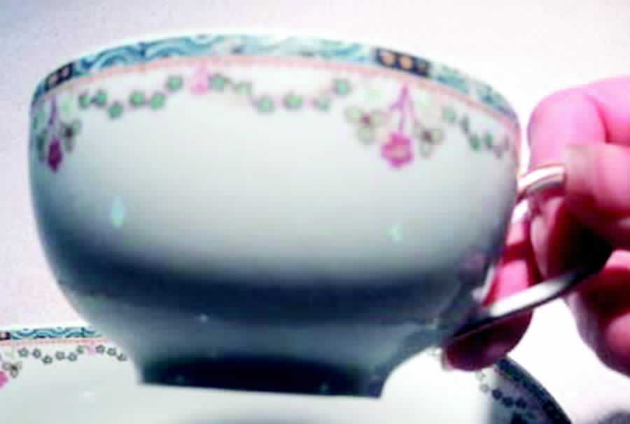 LIM242 Flat Cup by Limoges-French-1