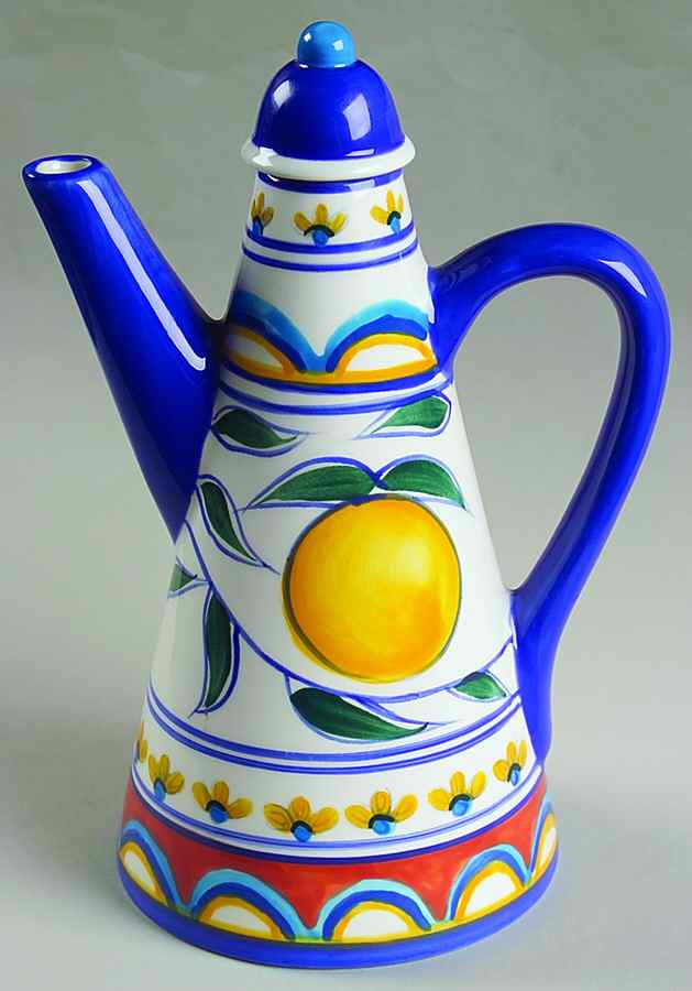 Majolica Cruet with Lid/Stopper by Living Art-1