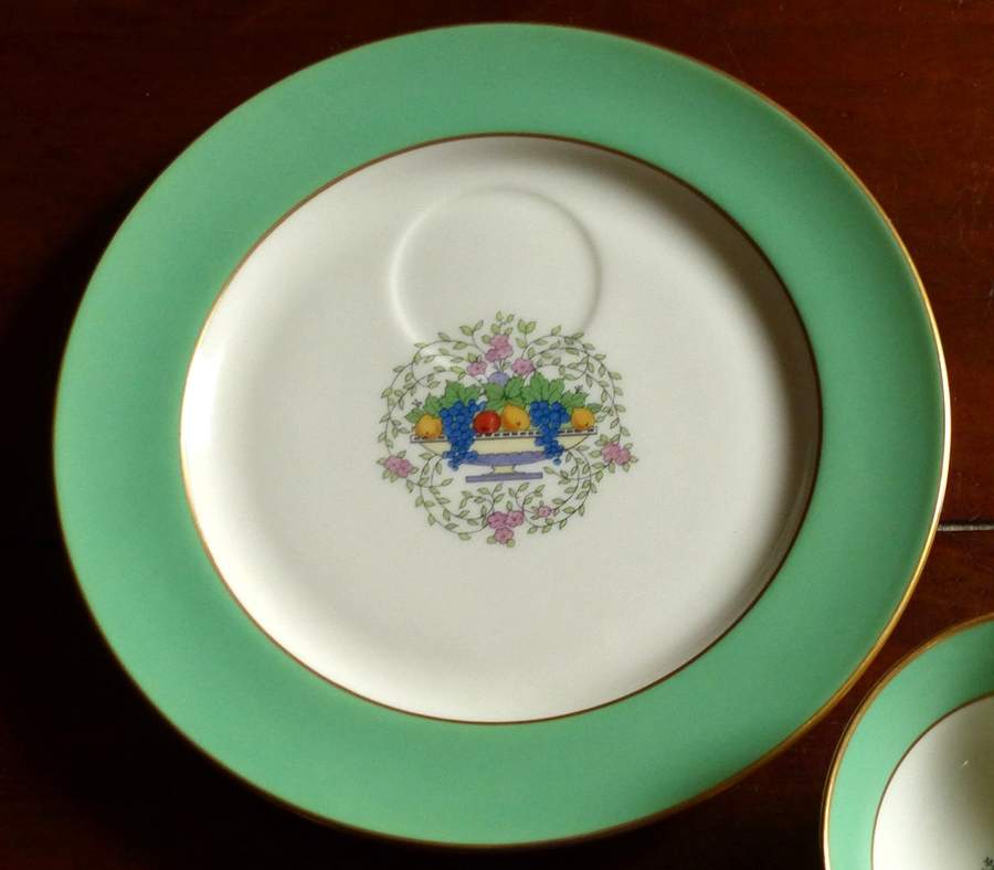 Somerset Green Snack Plate by Lenox-1