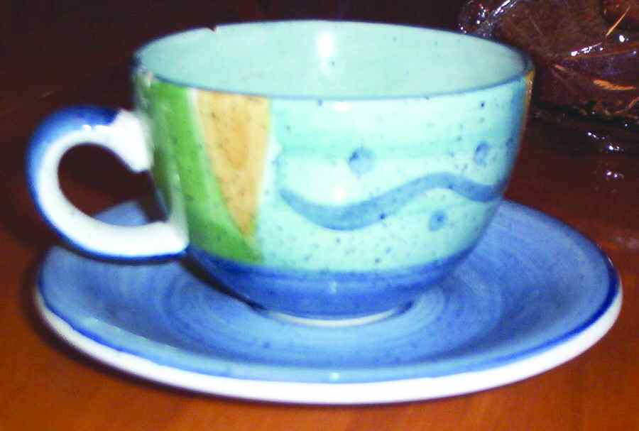 Monterey Flat Cup & Saucer Set by Living Art-1